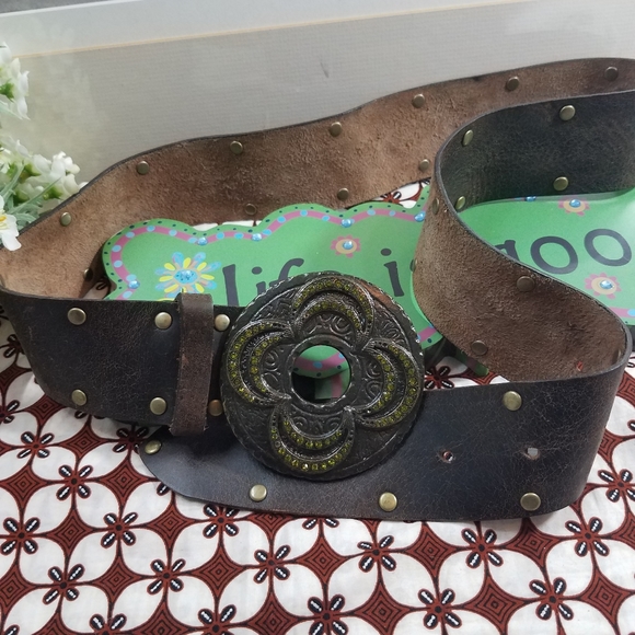 Boho Leather Belt - Picture 8 of 8